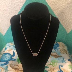 Kendra Scott silver short pendant necklace with multi color stone